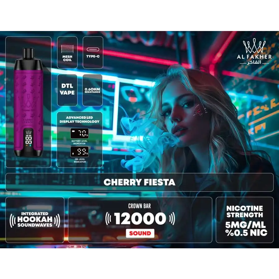 al-fakher-12000-puffs-integrated-hookah-sound-wave-disposable-cherry-866 al-fakher-12000-puffs-integrated-hookah-sound-wave-disposable-cherry-866