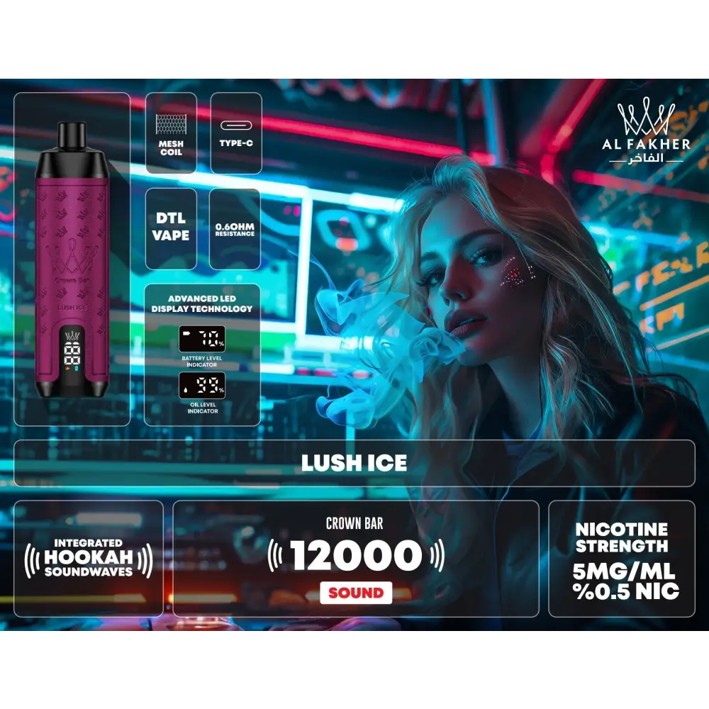 al-fakher-12000-puffs-integrated-hookah-sound-wave-disposable-lush-494 al-fakher-12000-puffs-integrated-hookah-sound-wave-disposable-lush-494